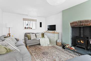 The gorgeous wood-burner will keep you warm throughout the year.