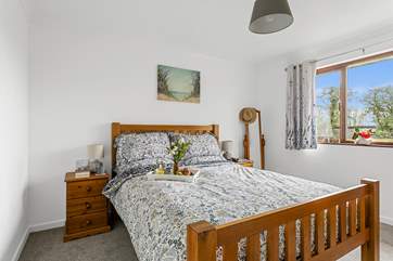 The double bedroom has a comfy king-size bed.