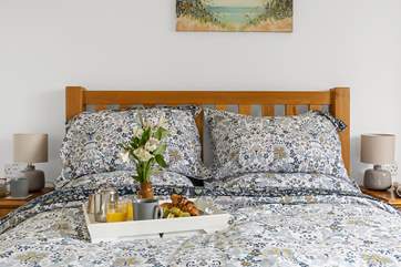 Breakfast in bed? Why not, you are on holiday.