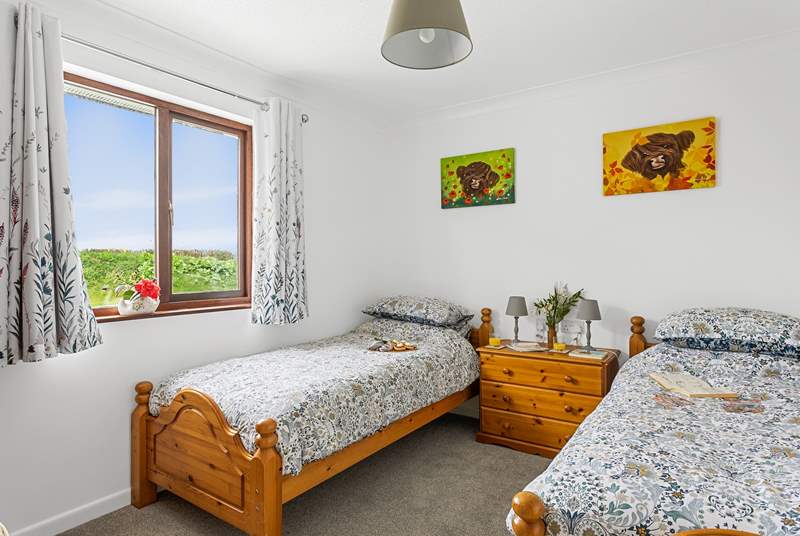 The spacious twin bedroom, perfect for either children or adults.