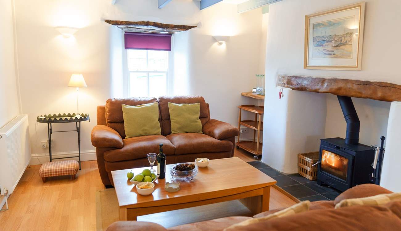 The gorgeous wood-burner will keep you toasty throughout the seasons. 