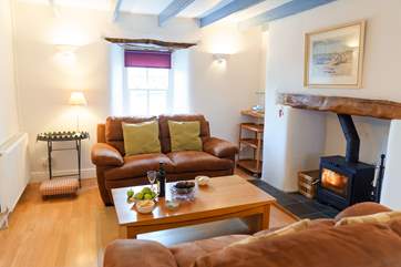 The gorgeous wood-burner will keep you toasty throughout the seasons.