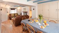 The dining-room has an additional snug sitting area so there's plenty of space for all.