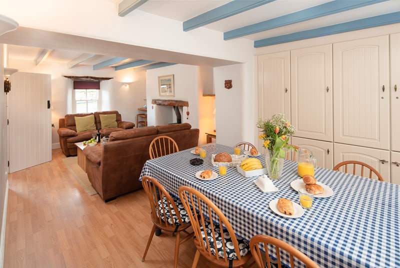 The dining-room has an additional snug sitting area so there's plenty of space for all.