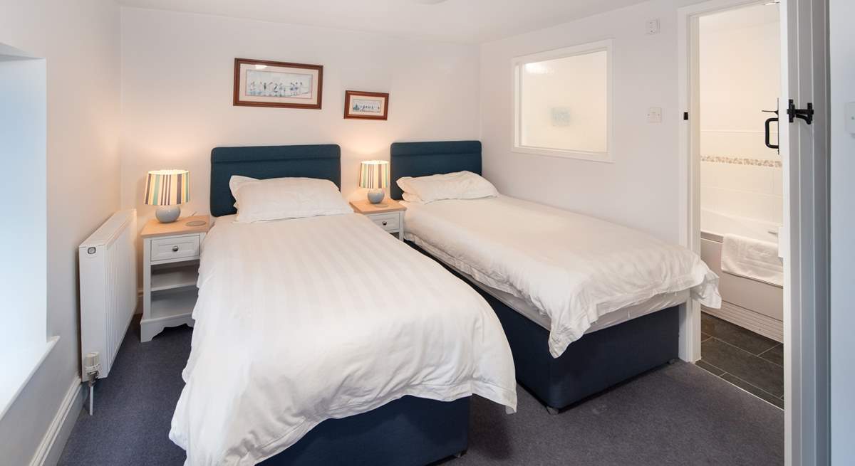 Bedroom 3 has three foot single beds, perfect for either children or adults.