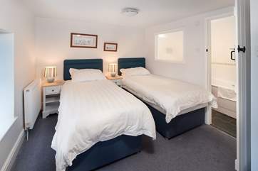 Bedroom 3 has three foot single beds, perfect for either children or adults.
