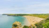 Barafundle is one of many lovely beaches on the Pembrokeshire coast.
