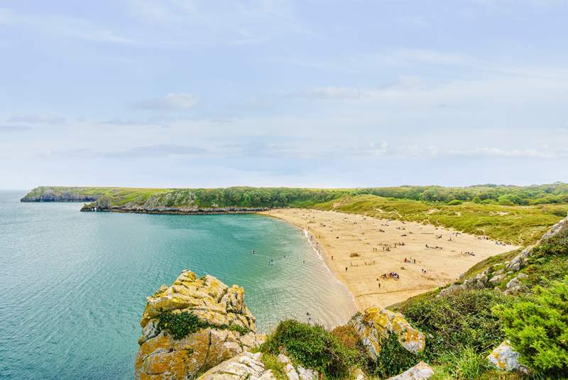 Barafundle is one of many lovely beaches on the Pembrokeshire coast.
