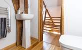 Just one of the interesting areas in this beautifully crafted property - the gorgeous en suite at the top of a wooden staircase. - Thumbnail Image