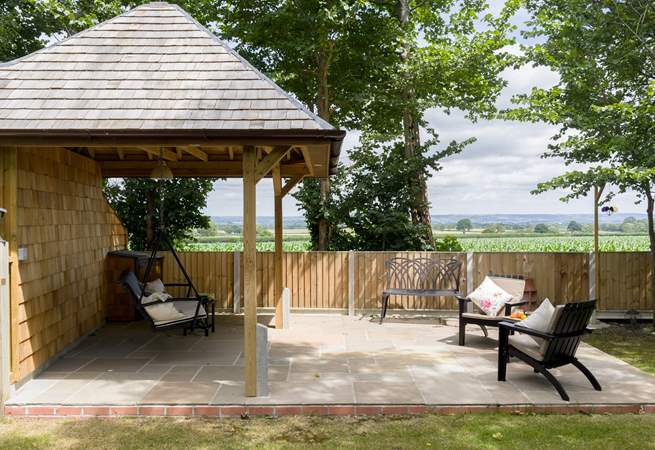 This picturesque seating-area has been created as a shared space for guests at Minstrels and The Smithy.
