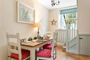 The kitchen/diner is the perfect size for a family of four, or a group of friends.