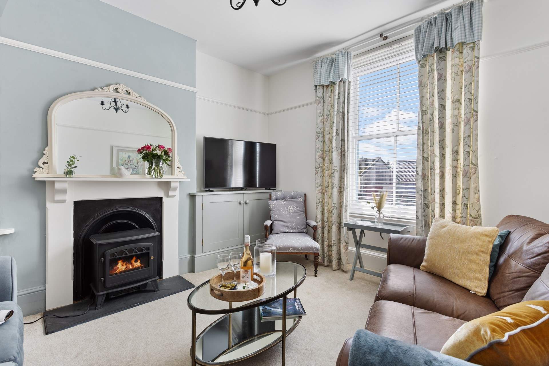 The Smart TV will keep everyone entertained after a long day at the beach.