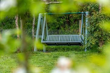 The owners welcome you to enjoy there garden and the rather spectacular view from this chairs.