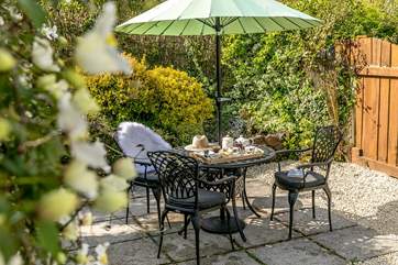 The private patio offers a haven of tranquility.