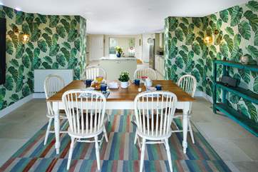 Contemporary design marries seamlessly with retro style here.