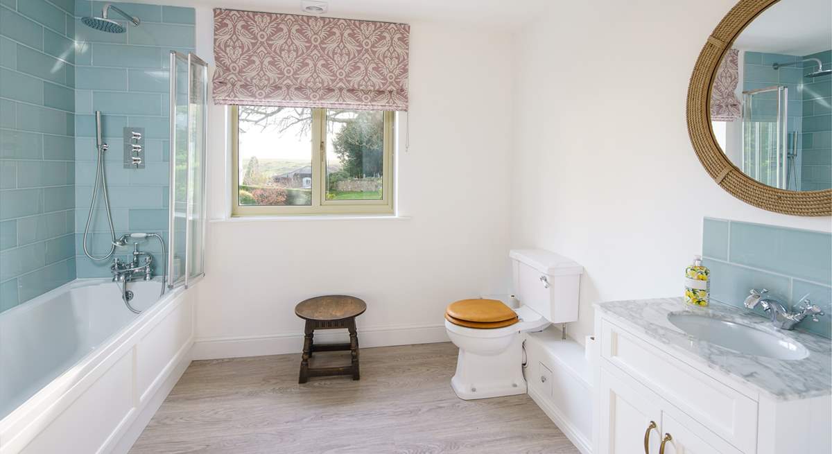 Light and airy bathroom. 