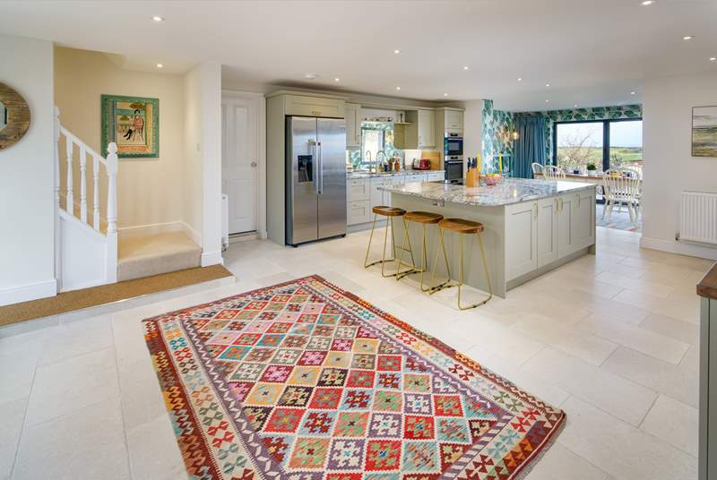The open plan kitchen/diner is perfect for a large family gathering.