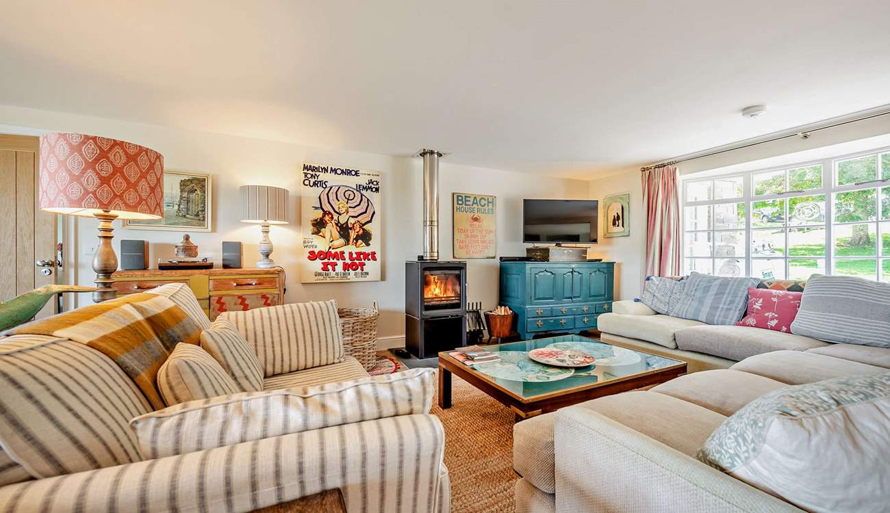 The sitting-room is super comfy and stylish.