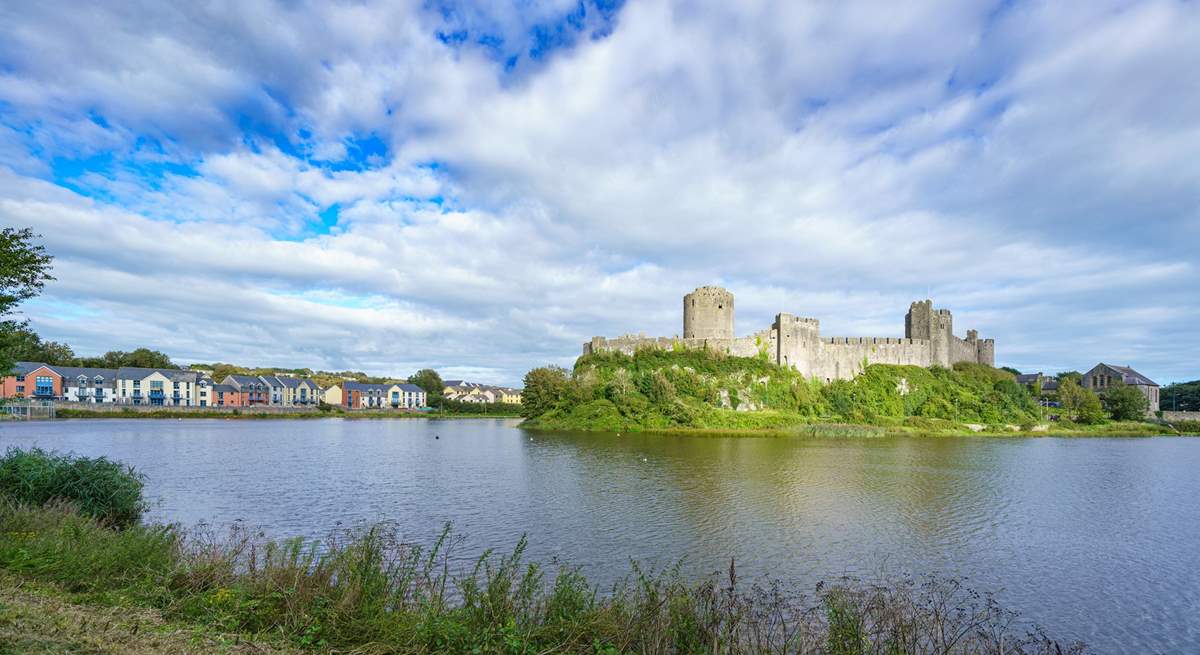 One of Wales' iconic castles, Pembroke Castle, the birth place of King Henry VII. 