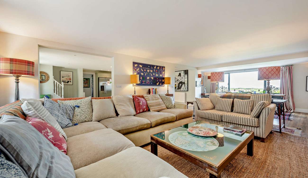 Lots of comfy seating for relaxing together.