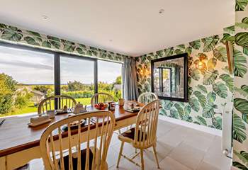 For sunny breakfasts with garden and ocean views. Throw open the bi-fold doors for a cooling summer breeze. 