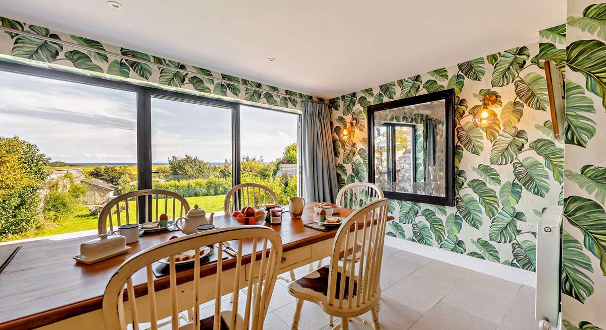 For sunny breakfasts with garden and ocean views. Throw open the bi-fold doors for a cooling summer breeze. 