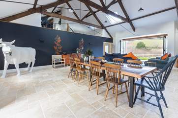 Beautifully crafted with double height ceilings and bi-fold doors, The Shippon is a delight.