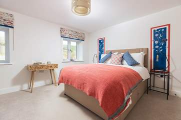 Pretty bedroom 3 has lovely countryside views.