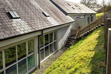 The garden is accessed from the back of the property - up the set of steps and out through the gate at the top