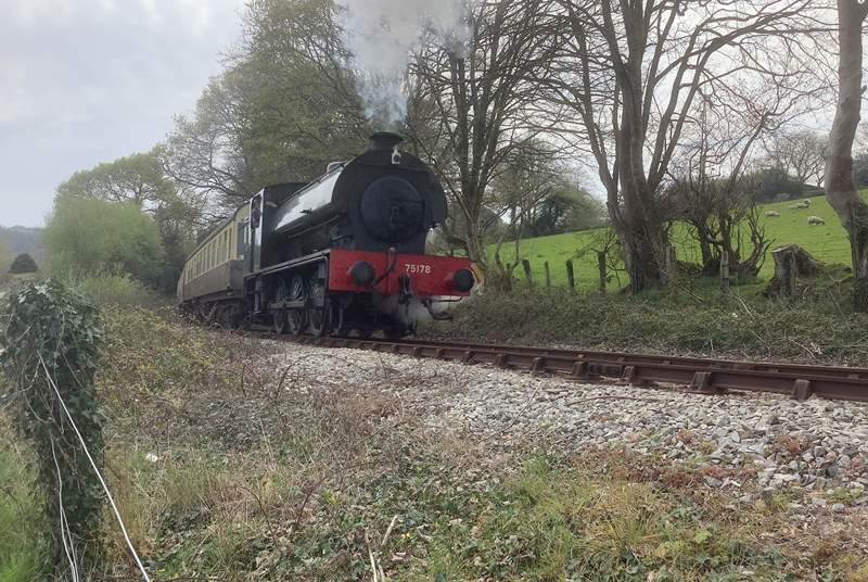The steam trains of Bodmin and Wenford pass close to Pheasant Rise (now run as a tourist attraction with a max of 5 journeys a day in the summer months)