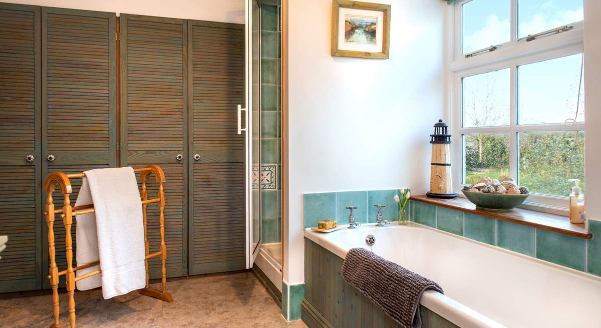 Enjoy leisurely holiday soaks in the bathroom which also has a separate shower.