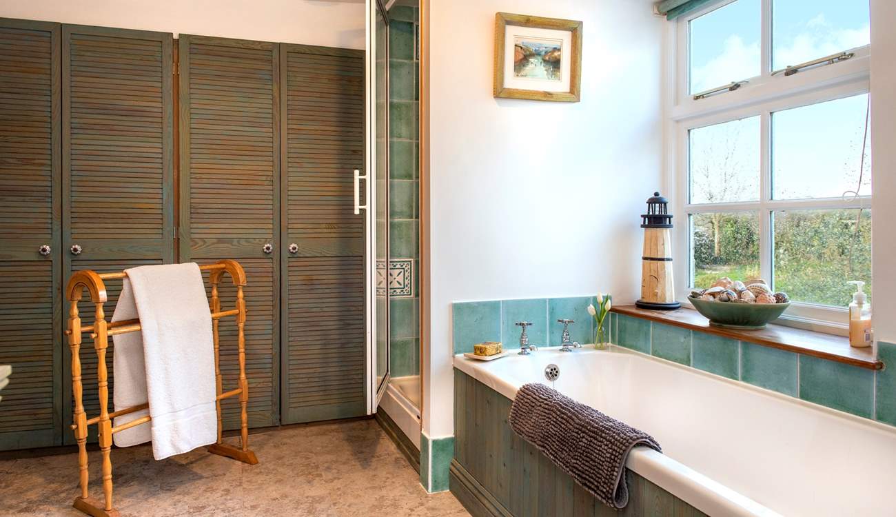 Enjoy leisurely holiday soaks in the bathroom which also has a separate shower.