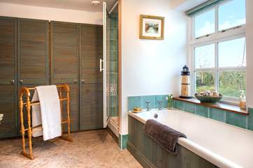 Enjoy leisurely holiday soaks in the bathroom which also has a separate shower.