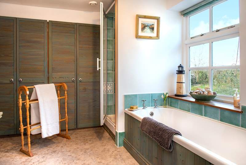 Enjoy leisurely holiday soaks in the bathroom which also has a separate shower.