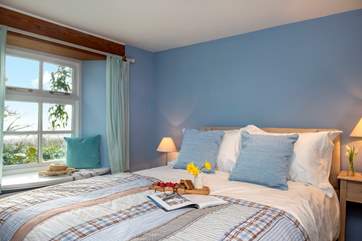 The third bedroom has a double bed and overlooks the front garden.