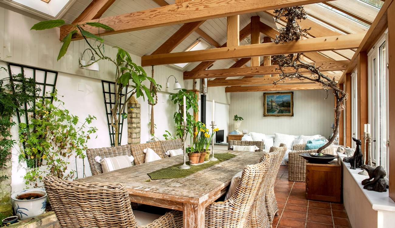 You are sure to while away many an hour in the conservatory.