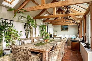 You are sure to while away many an hour in the conservatory.