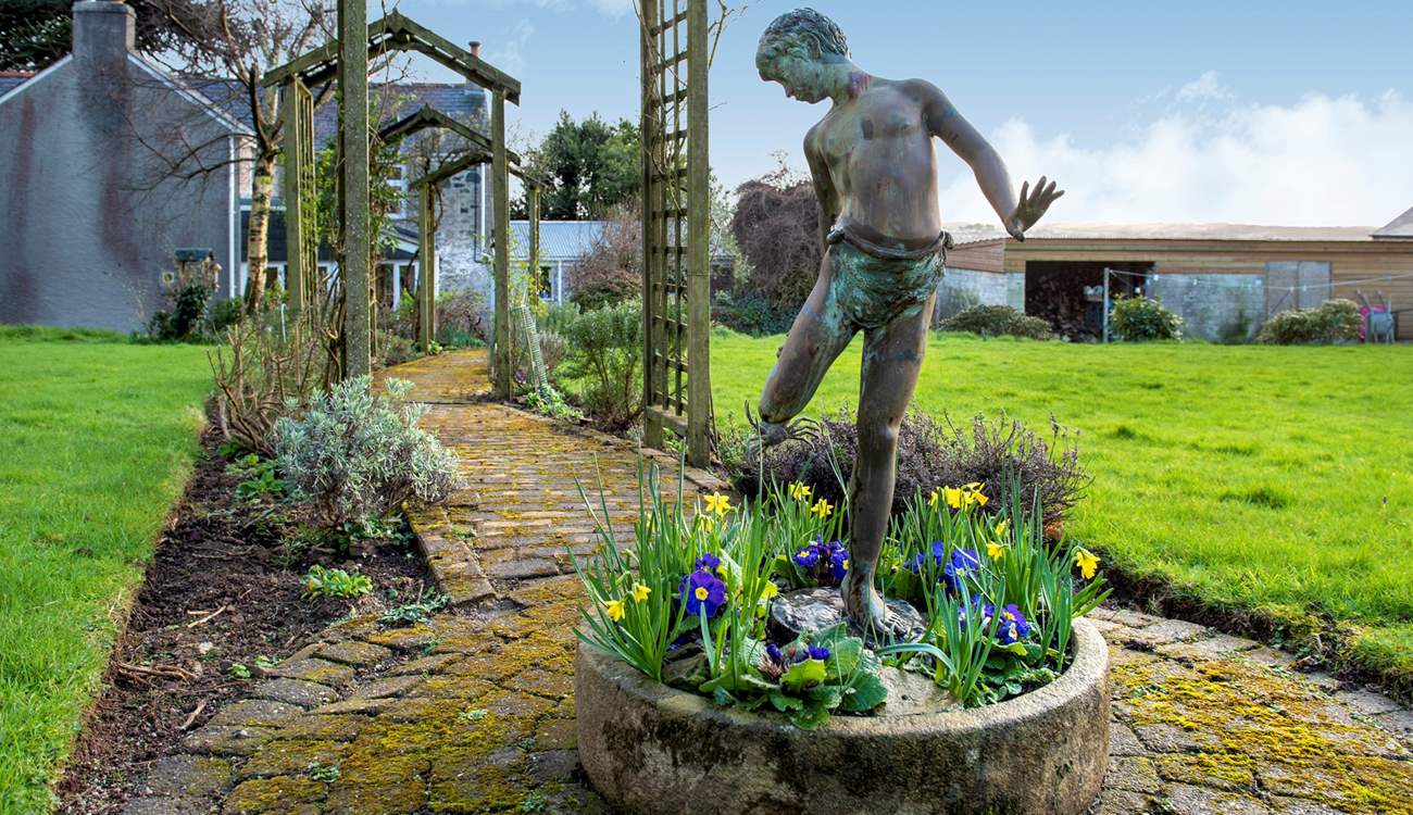 You never know who you might see in the garden!