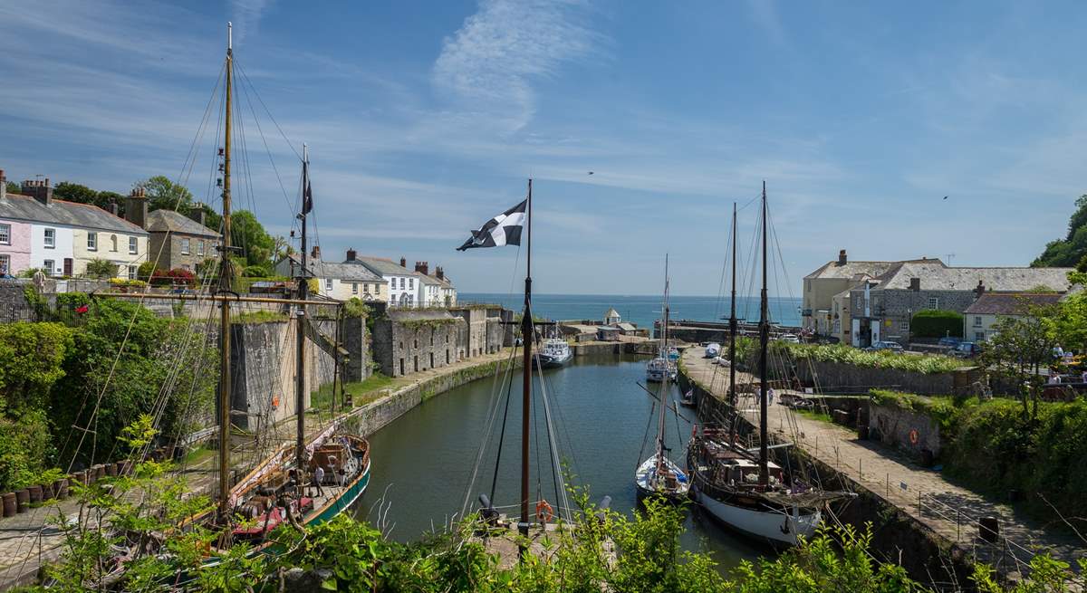 Picture perfect Charlestown with its historic tall ships and a great choice of places to eat and drink.