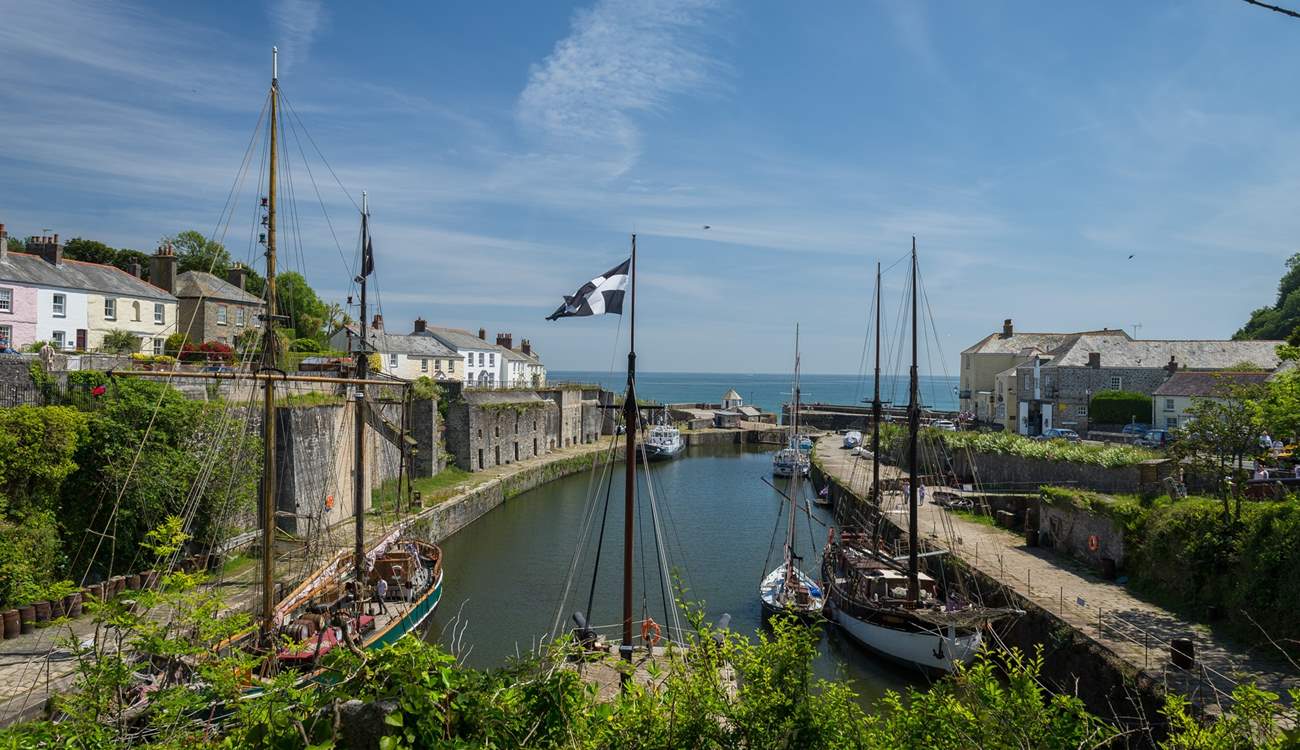 Picture perfect Charlestown with its historic tall ships and a great choice of places to eat and drink.