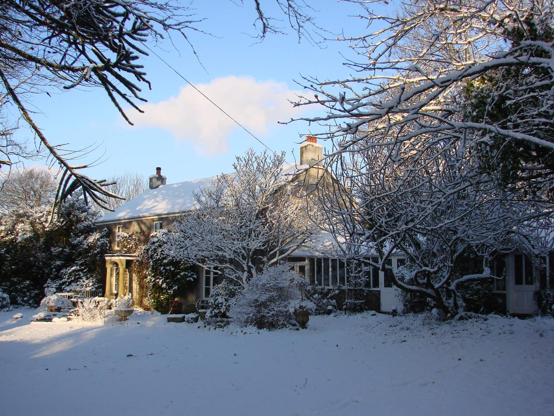 Southleigh in the snow- a perfect year round retreat.