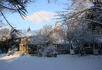 Southleigh in the snow- a perfect year round retreat.