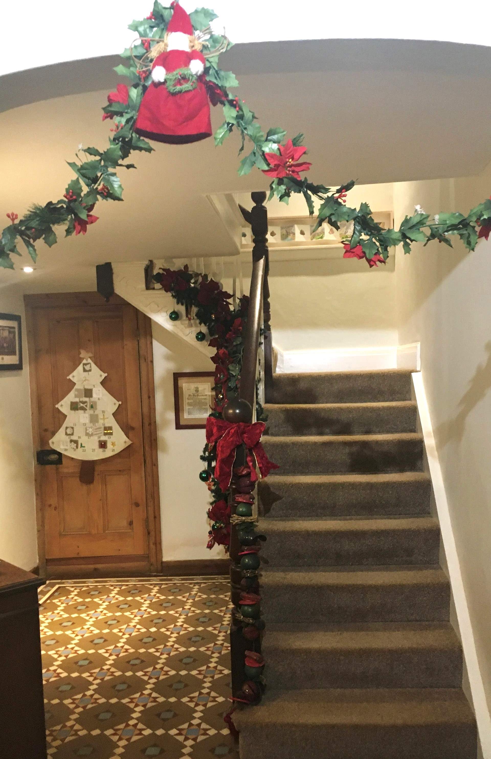 The owner takes great pride with the Christmas decorations