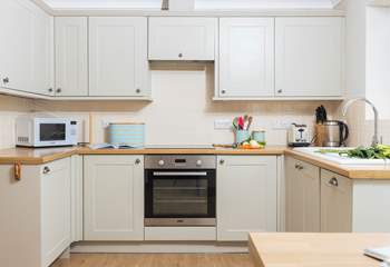 The kitchen is well-designed and has everything you'll need including the all-important dishwasher.