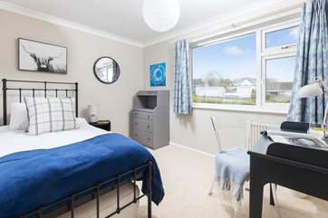 The single bedroom is perfect for either an adult or child.