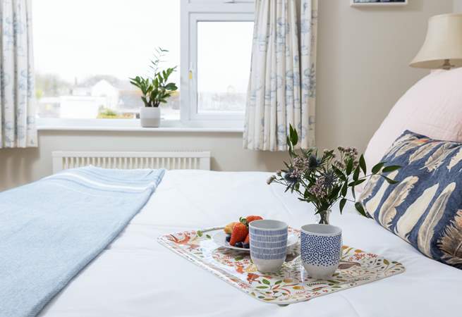 Each bedroom is furnished with gorgeous linens.
