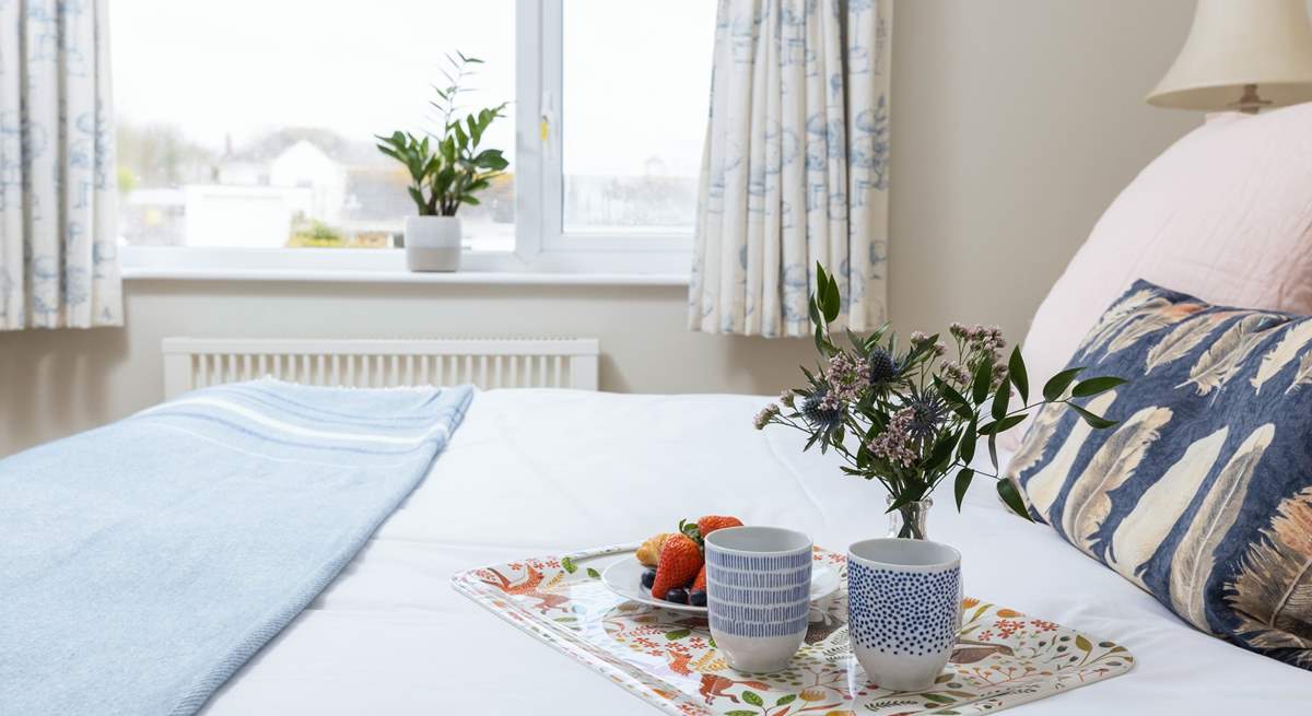 Each bedroom is furnished with gorgeous linens.