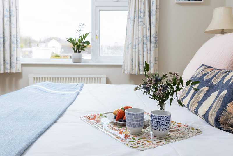 Each bedroom is furnished with gorgeous linens.