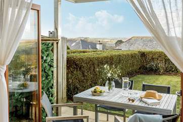 Bi-fold doors lead out from the main bedroom to this fabulous space.