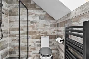 The light and bright en suite shower-room.